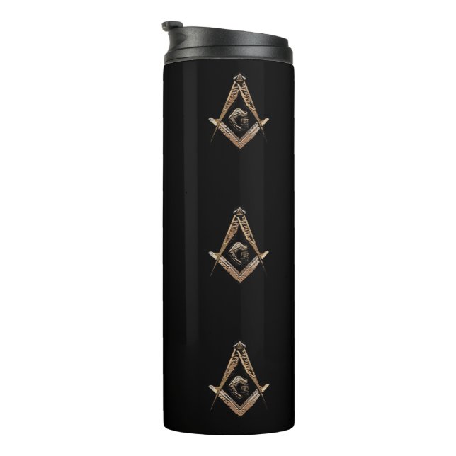 Masonic Minds (Golden) Thermal Tumbler (Rotated Right)