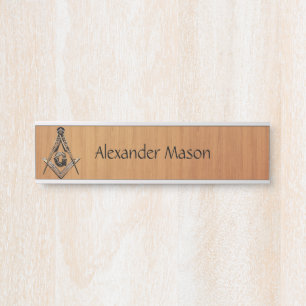 Masonic Minds (Golden Wooded) Door Sign