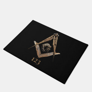 Masonic Minds (GoldenBrownish) Doormat