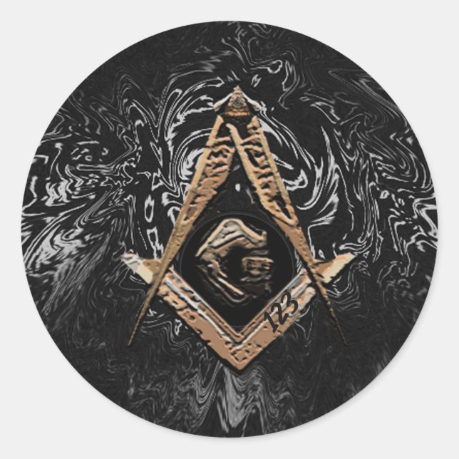 Masonic Minds (GoldenSwish) Classic Round Sticker (Front)