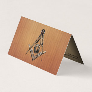 Masonic Minds (GoldenWooded) Business Card