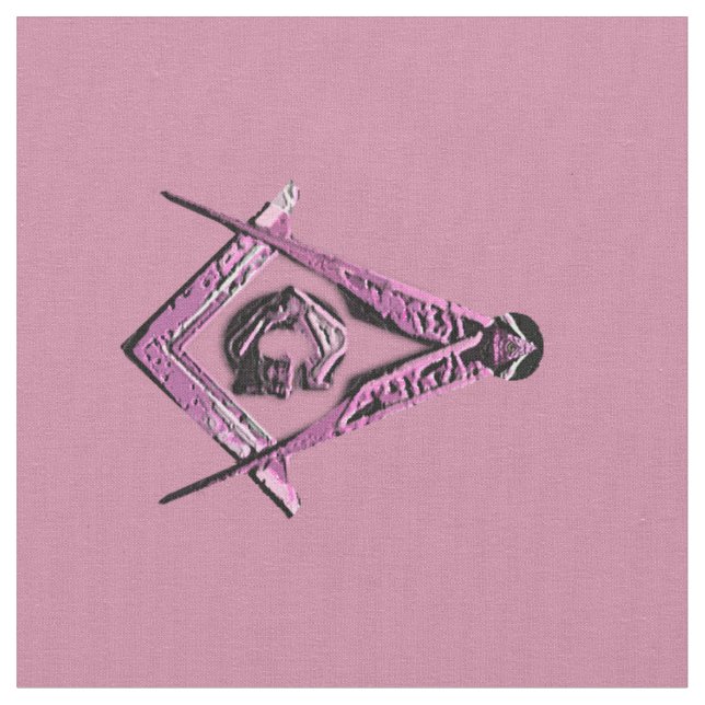 Masonic Minds (Pink) Fabric (Close Up)