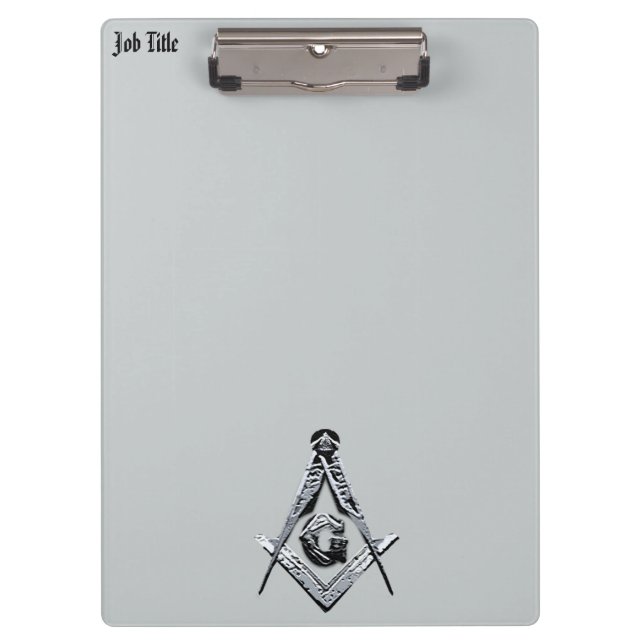 Masonic Minds (Silvery) Clipboard (Front)