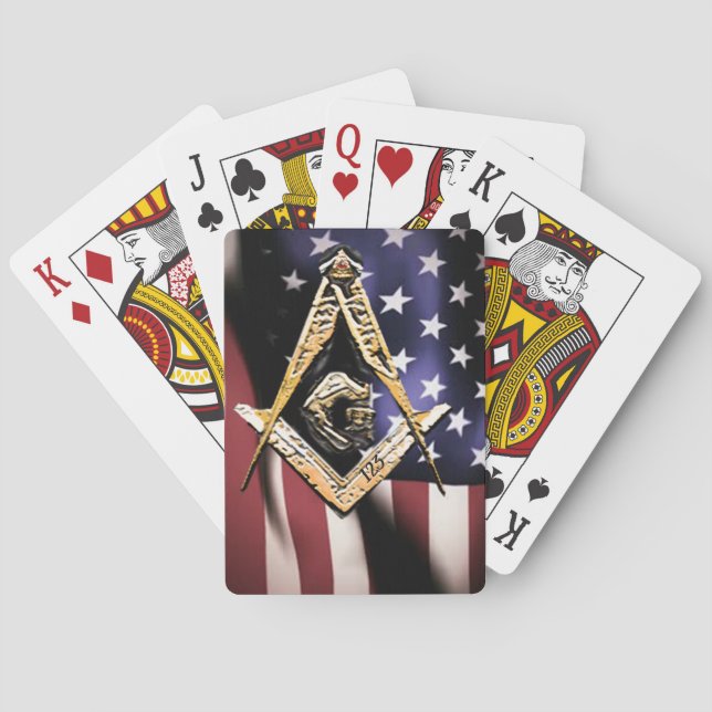 Masonic Minds (Yellowish)USA Playing Cards (Back)