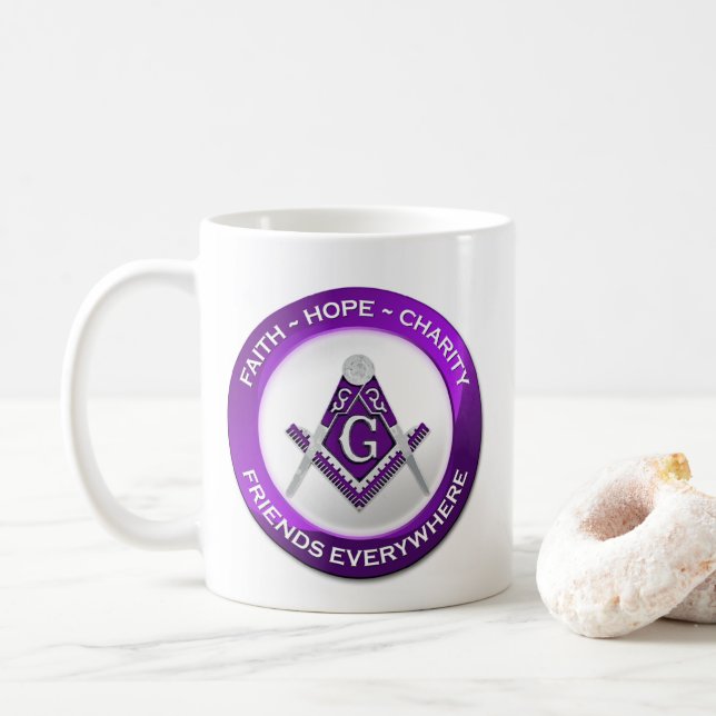 Masonic Mug Purple (With Donut)