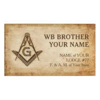 Masonic Name Badges | Old Rustic Parchment