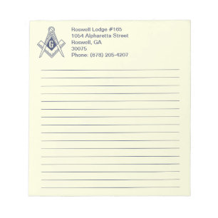 Masonic Note Pad