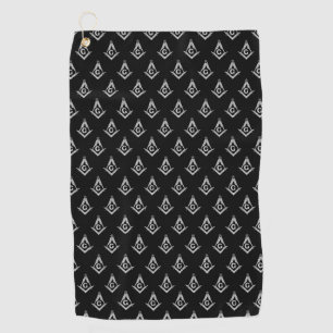 Masonic Pattern (Black) Golf Towel