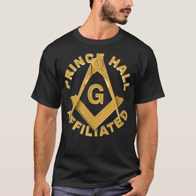 Masonic PHA Prince Hall Affiliated Square T-Shirt (Front)