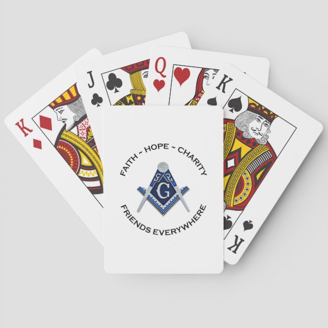 Masonic Playing Cards Blue (Back)
