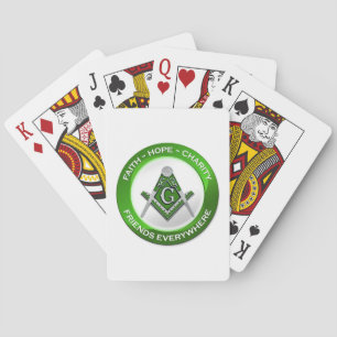 Masonic Playing Cards Green