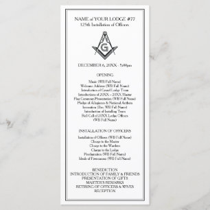 Masonic Rack Card Program Guide Template