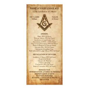 Masonic Rack Card Template Old Rustic Parchment