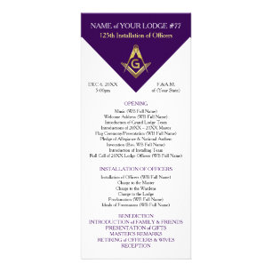 Masonic Rack Card Template Purple & Gold