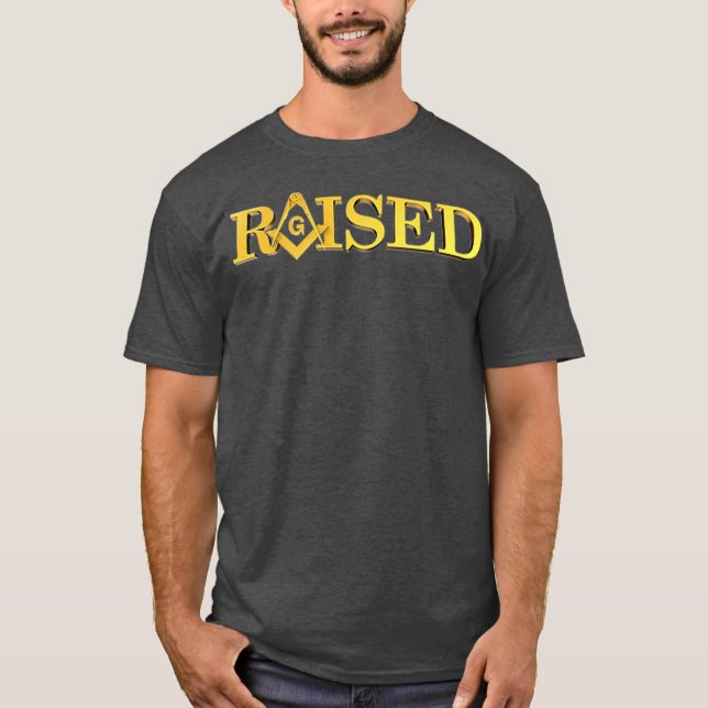 Masonic Raised Square And Compass Freemason T-Shirt (Front)