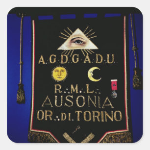 Masonic Regalia, from the Order of Turin Square Sticker