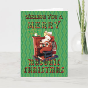 Masonic Santa Christmas Holiday Card