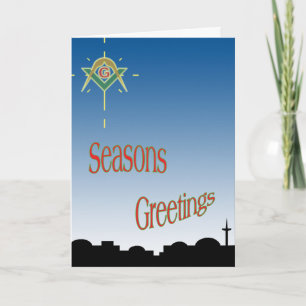 Masonic Seasons Greetings Holiday Card