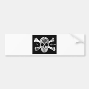 Masonic Skull & Bones, Square and Compass, Trowel, Bumper Sticker