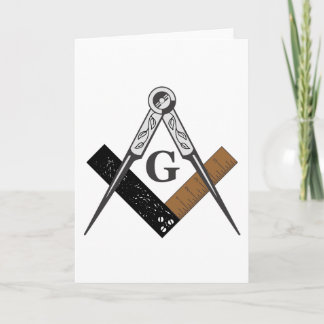 Masonic Square and Compass Card