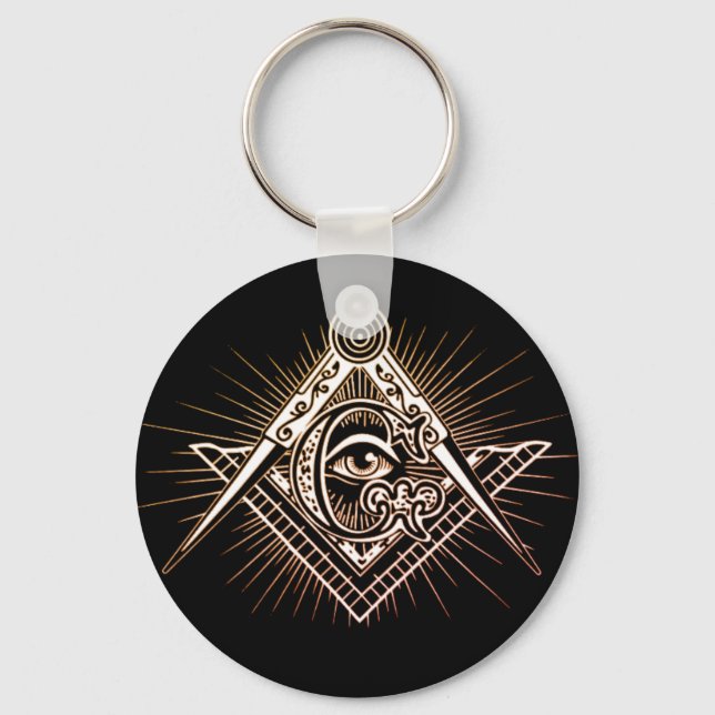 Masonic Square and Compass Key Ring (Front)