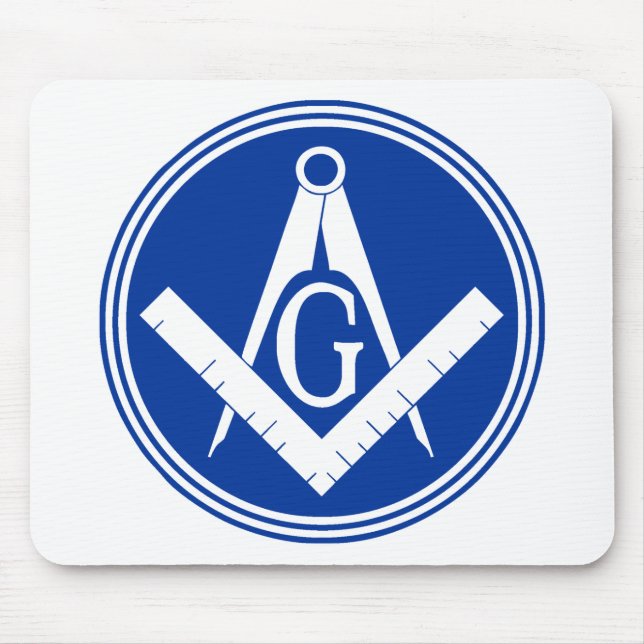 Masonic Square and Compass Mouse Mat (Front)