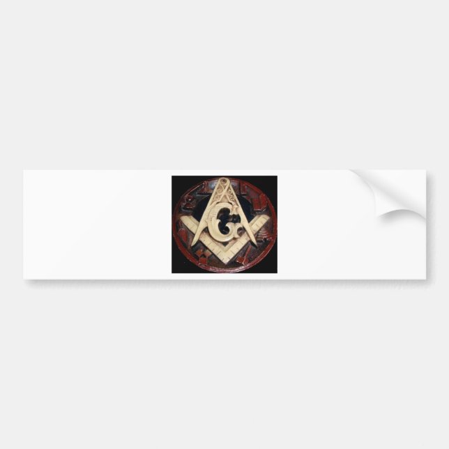 Masonic Square and Compass working tools Bumper Sticker (Front)