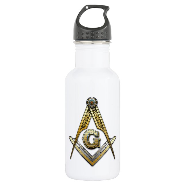Masonic Square and Compasses 532 Ml Water Bottle (Front)