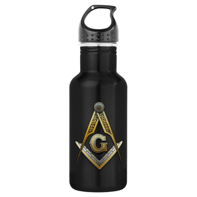 Masonic Square and Compasses 532 Ml Water Bottle (Front)