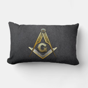 Masonic Square and Compasses Lumbar Cushion