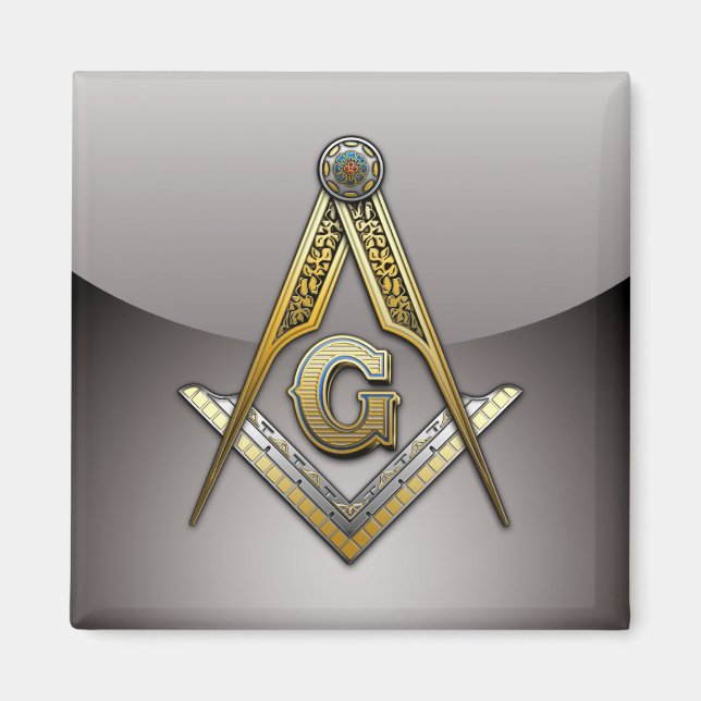 Masonic Square and Compasses Magnet (Front)