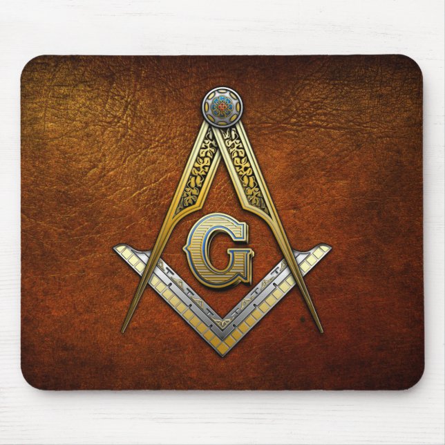 Masonic Square and Compasses Mouse Mat (Front)