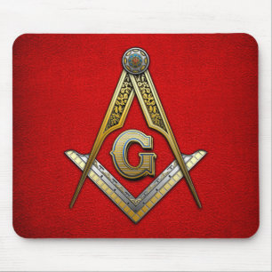 Masonic Square and Compasses Mouse Mat