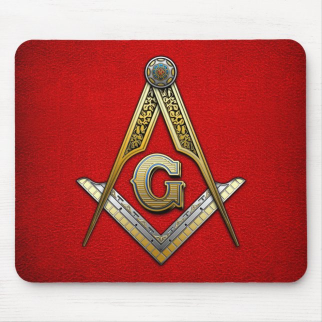 Masonic Square and Compasses Mouse Mat (Front)