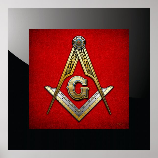 Masonic Square and Compasses Poster (Front)