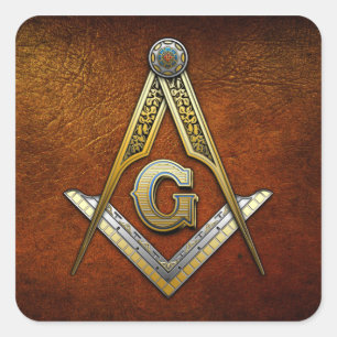 Masonic Square and Compasses Sticker