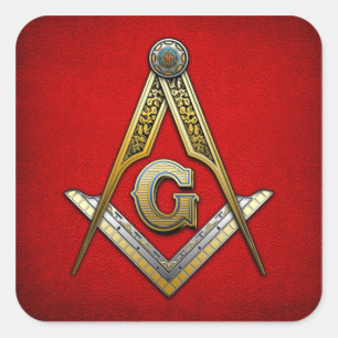 Masonic Square and Compasses Sticker