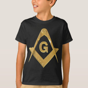 Masonic Square & Compass Freemason Lodge Emblem T-Shirt
