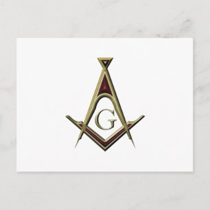 Masonic Square & Compass Postcard