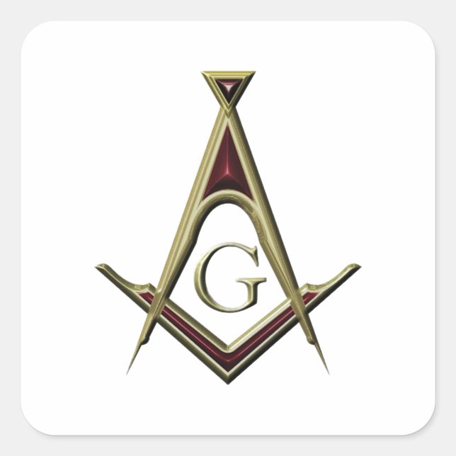 Masonic Square & Compass Sticker (Front)