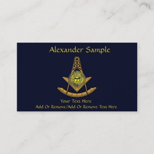 Masonic Sun Business Card (Front)