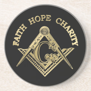 Masonic symbol coaster