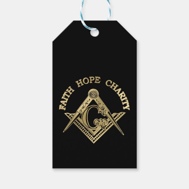 Masonic symbol gift tags (Front)