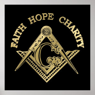 Masonic symbol poster