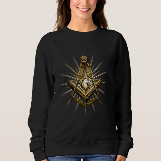Masonic symbol withLight_in the_Darkness, Freemaso Sweatshirt (Front)