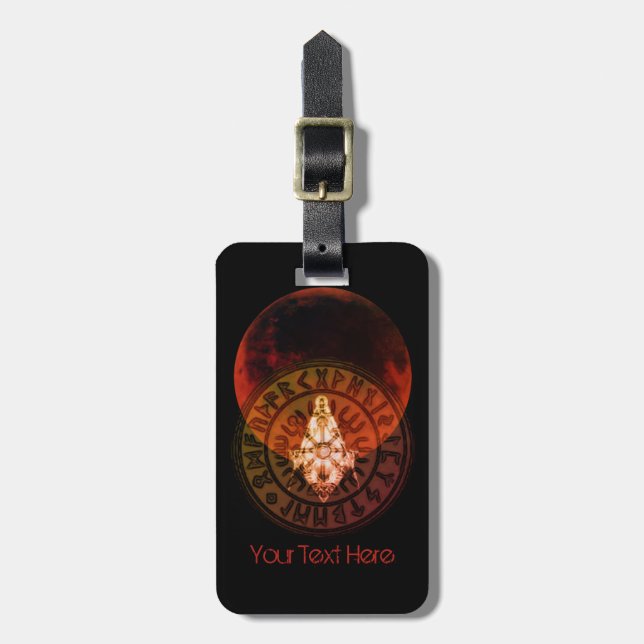 Masonic Warrior Luggage Tag (Front Vertical)