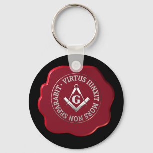 Masonic wax seal key ring