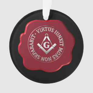 Masonic wax seal ornament