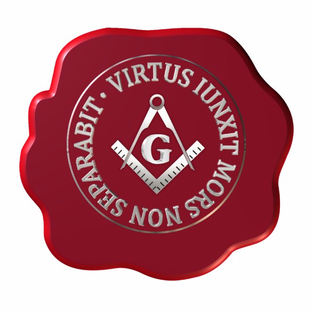 Masonic wax seal standing photo sculpture (Front)