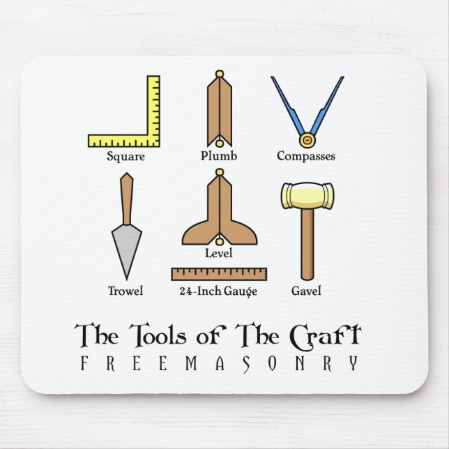 Masonic Working Tools Mouse Mat (Front)